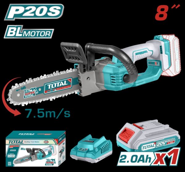 TGSLI20851_توتال امبير2 بطارية2 "8 فولت20 شجر منشار