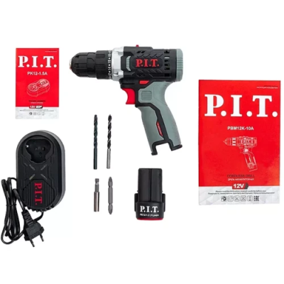 شنيور 12 فولت 2 بطاريه + شاحن 25 نيوتن PIT PBM12K-10A